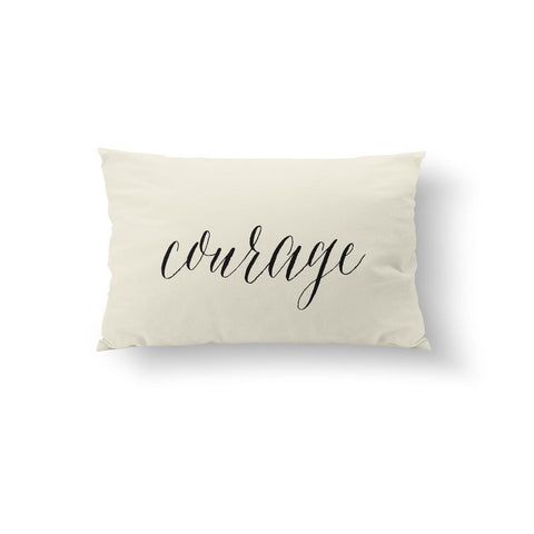 Courage - Black Pillow